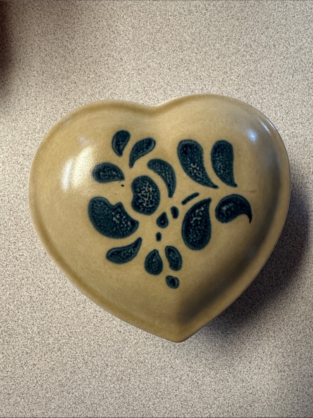 Cottage Core Heart Ceramic Trinket Dish